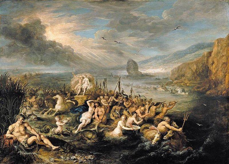 Francken, Frans II The Triumph of Neptune and Amphitrite Germany oil painting art